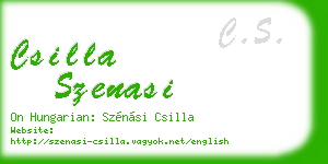 csilla szenasi business card
