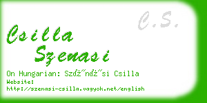 csilla szenasi business card